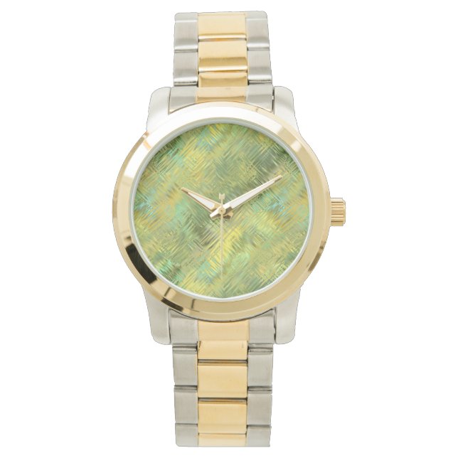Reloj De Pulsera Textura de vidrio amarillo citrino (Anverso)
