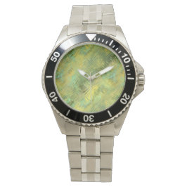 Reloj De Pulsera Textura de vidrio amarillo citrino