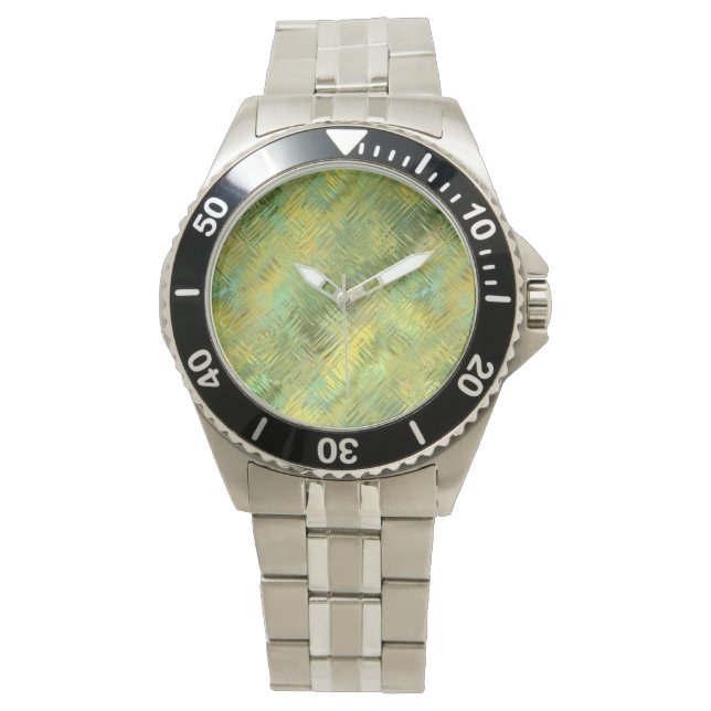 Reloj De Pulsera Textura de vidrio amarillo citrino (Anverso)