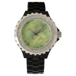 Reloj De Pulsera Textura de vidrio amarillo citrino
