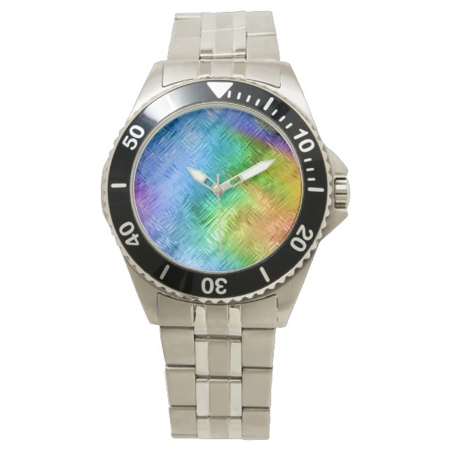 Reloj De Pulsera Textura de vidrio azul de Topaz mística (Anverso)