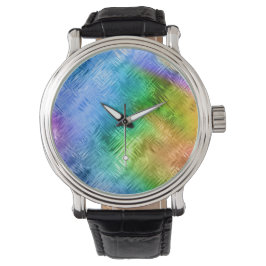 Reloj De Pulsera Textura de vidrio azul de Topaz mística