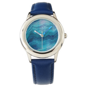 Reloj De Pulsera Textura del árido verde del Mar Azul