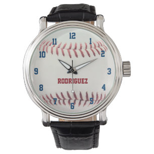 Reloj De Pulsera Textura del béisbol personalizada