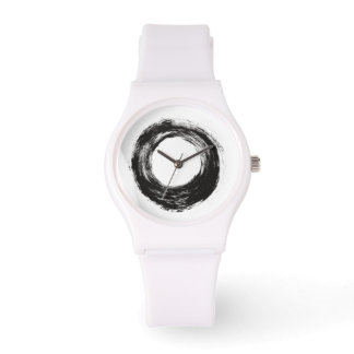 Reloj De Pulsera Textura del círculo del pincel