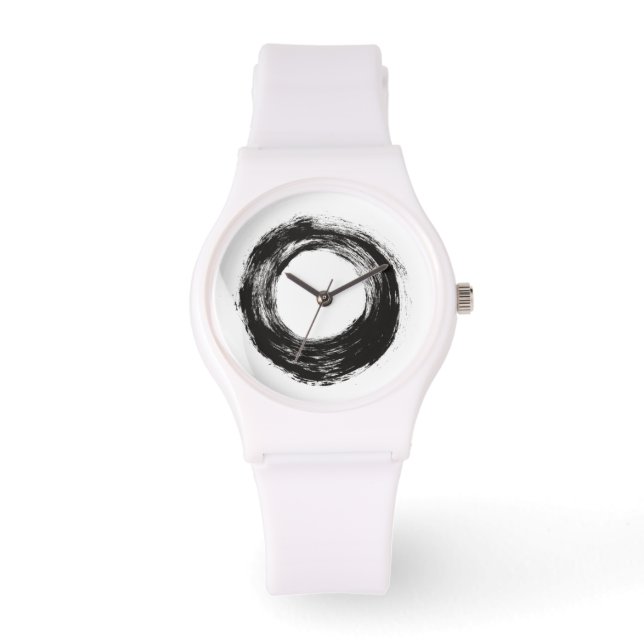 Reloj De Pulsera Textura del círculo del pincel (Anverso)