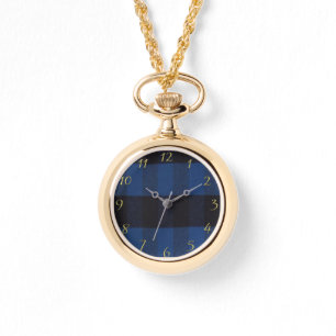 Reloj De Pulsera Textura del leñador azul de búfalo de hincha