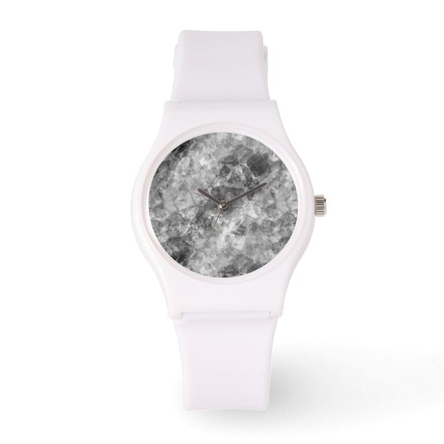 Reloj De Pulsera Textura en bruto de carbón vegetal (Anverso)