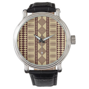 Reloj De Pulsera Textura étnica de Brown