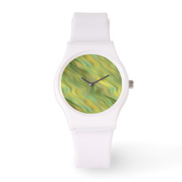 Reloj De Pulsera Textura ondulada amarillo giratoria