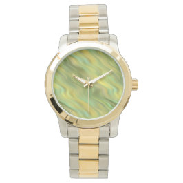 Reloj De Pulsera Textura ondulada amarillo giratoria