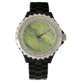 Reloj De Pulsera Textura ondulada amarillo giratoria