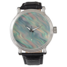 Reloj De Pulsera Textura ondulada azul Iris