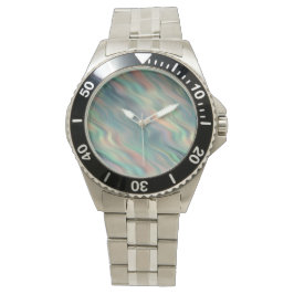 Reloj De Pulsera Textura ondulada azul Iris