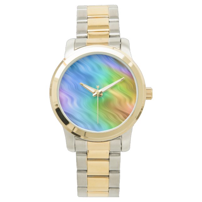 Reloj De Pulsera Textura ondulada azul Pansy (Anverso)