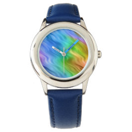 Reloj De Pulsera Textura ondulada azul Pansy