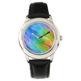 Reloj De Pulsera Textura ondulada azul Pansy