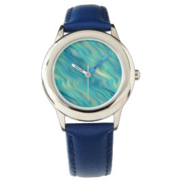 Reloj De Pulsera Textura ondulada de hidrangea azul