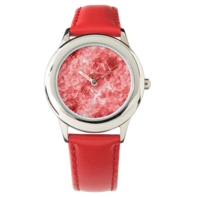 Reloj De Pulsera Textura roja arrugada (Anverso)