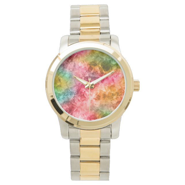 Reloj De Pulsera Textura tropical en bruto (Anverso)