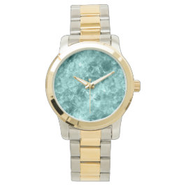 Reloj De Pulsera Textura verde azulada en bruto