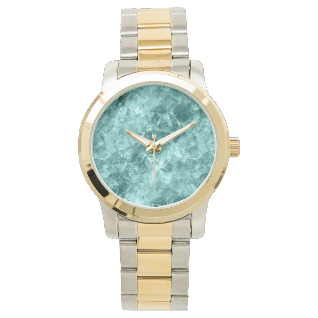 Reloj De Pulsera Textura verde azulada en bruto (Anverso)