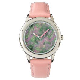 Reloj De Pulsera Textura verde de primavera arrugada
