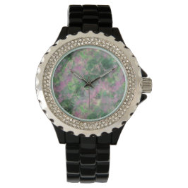 Reloj De Pulsera Textura verde de primavera arrugada