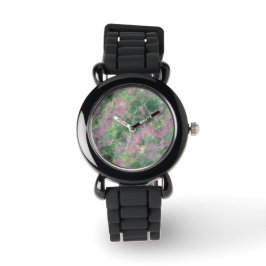 Reloj De Pulsera Textura verde de primavera arrugada
