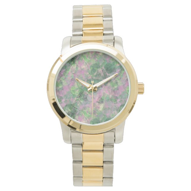 Reloj De Pulsera Textura verde de primavera arrugada (Anverso)
