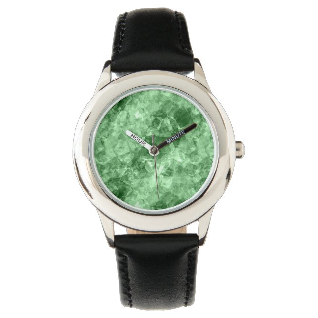 Reloj De Pulsera Textura verde oscuro en ruinas (Anverso)