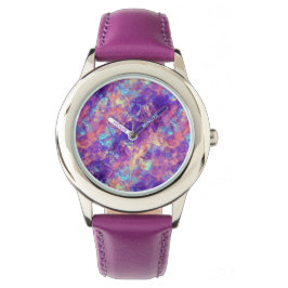 Reloj De Pulsera Textura Violeta Cruzada