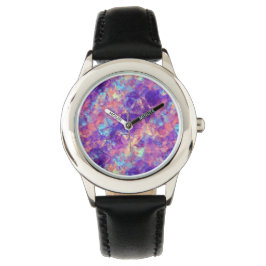 Reloj De Pulsera Textura Violeta Cruzada