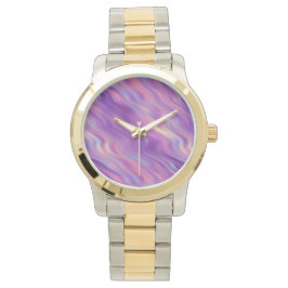 Reloj De Pulsera Textura violeta púrpura ondulada