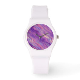 Reloj De Pulsera Textura violeta púrpura ondulada