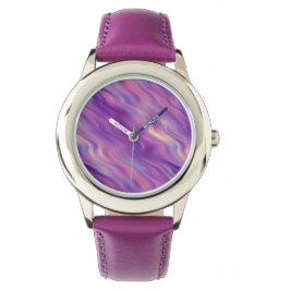 Reloj De Pulsera Textura violeta púrpura ondulada
