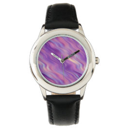 Reloj De Pulsera Textura violeta púrpura ondulada
