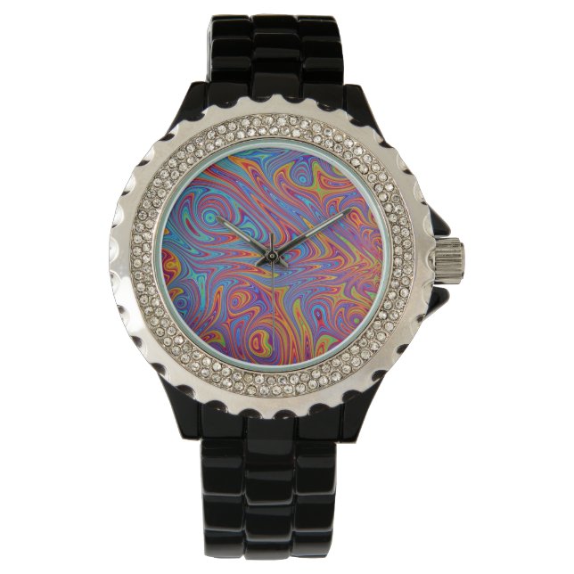 Reloj De Pulsera texturas psicodélicas (Anverso)