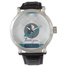 Reloj De Pulsera Thank you & Logo white