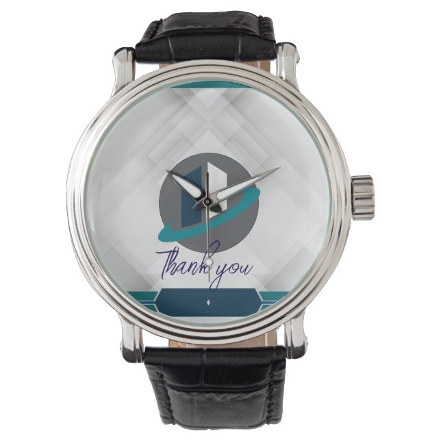 Reloj De Pulsera Thank you & Logo white (Anverso)