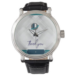 Reloj De Pulsera Thank you & Logo white