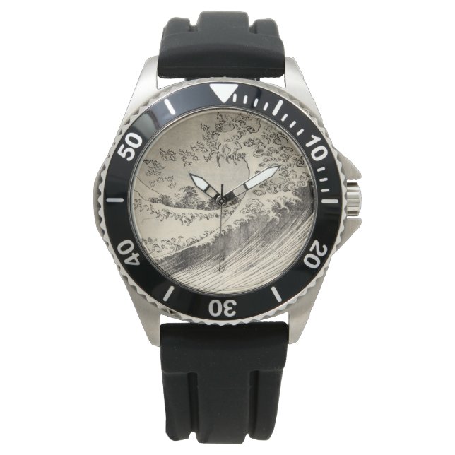 Reloj De Pulsera The Big Wave (de Katsushika Hokusai) (Anverso)