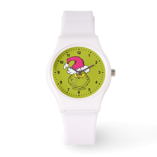 Reloj De Pulsera The Grinch in Pink Santa Hat (Anverso)