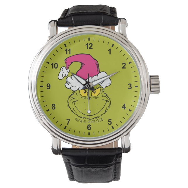 Reloj De Pulsera The Grinch in Pink Santa Hat (Anverso)