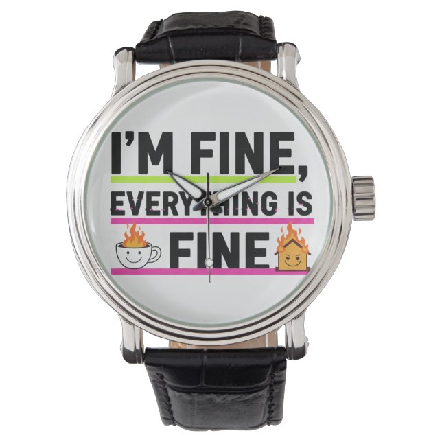 Reloj De Pulsera The Ultimate "I'm Fine" Men's Hoodies (Anverso)