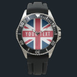 Reloj De Pulsera The Union Jack British Flag<br><div class="desc">Watch with The Union Jack flag design. This United Kingdom flag design is a great way to show you are proud to be British.</div>