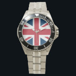 Reloj De Pulsera The Union Jack British Flag<br><div class="desc">Watch with The Union Jack flag design. This United Kingdom flag design is a great way to show you are proud to be British.</div>