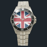 Reloj De Pulsera The Union Jack British Flag<br><div class="desc">Watch with The Union Jack flag design. This United Kingdom flag design is a great way to show you are proud to be British.</div>