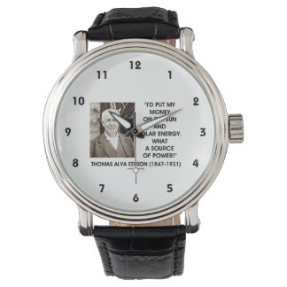 Reloj De Pulsera Thomas Edison Sun Fuente De Energía Solar