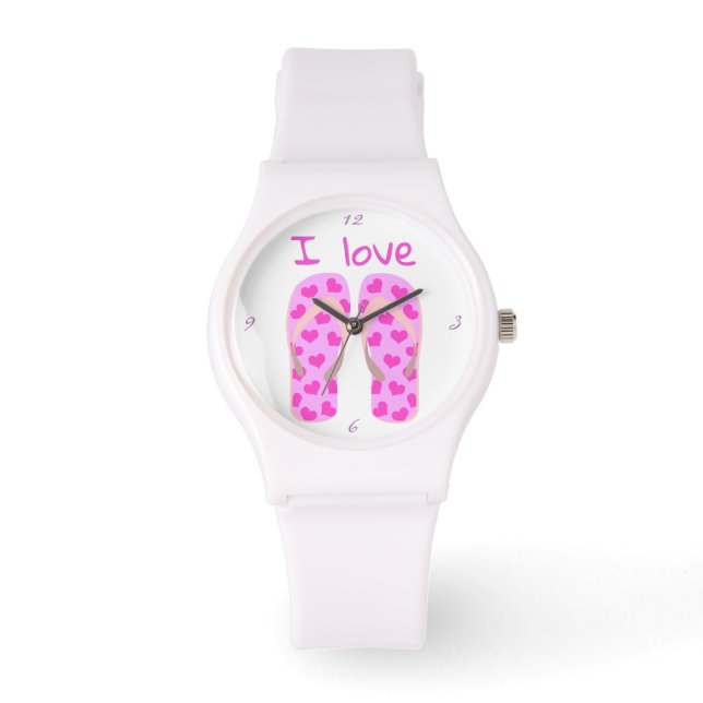 Reloj De Pulsera Thunder_Cove con Flip-Flops rosa (Anverso)